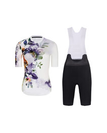 RIVANELLE Cycling short sleeve jersey and shorts - FLOWERY LADY - black/white/multicolour